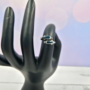 Vintage Sterling Silver 925 Stamped Dolphin Adjustable Ring